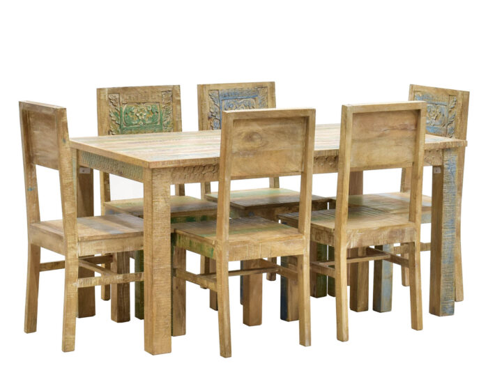 Komplety obiadowe kolonialne (zestawy stół + krzesła)