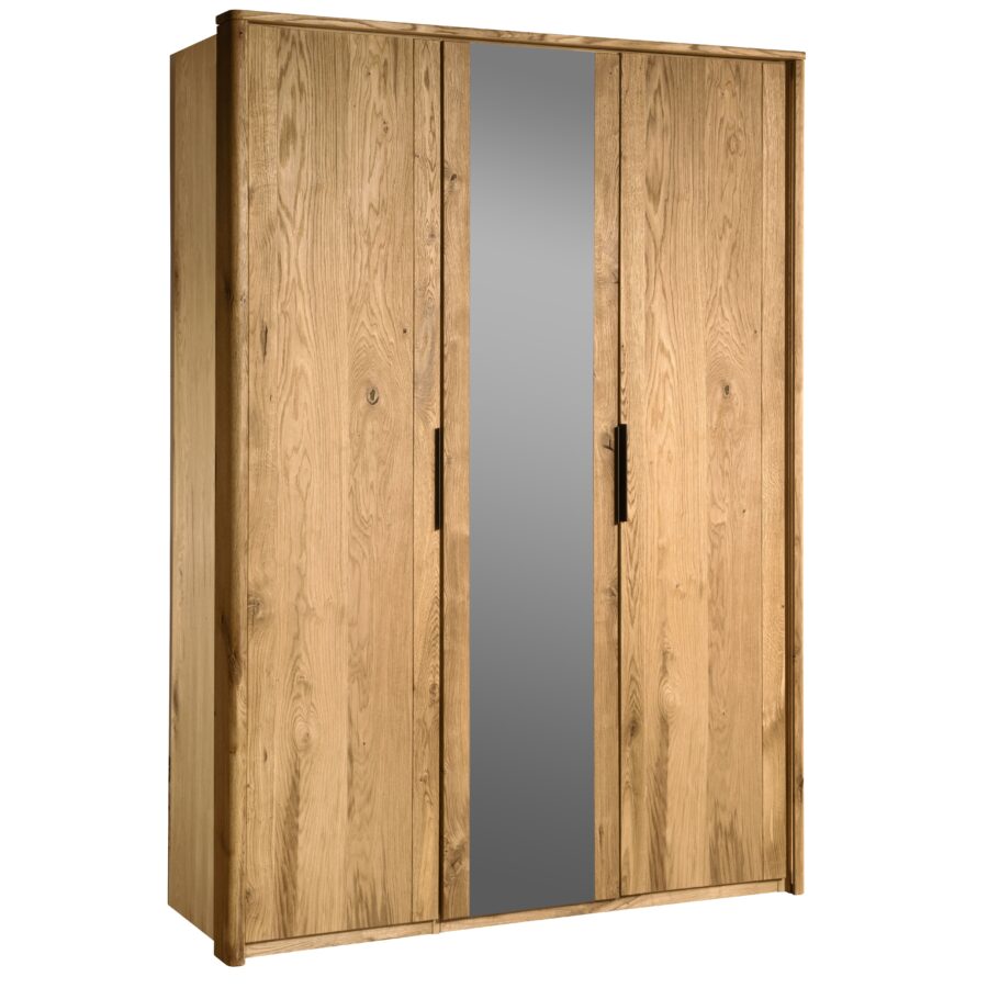 szafa-drewniana-3-drzwiowa-z-lustrem-lite-drewno-dab-szczotkowany-olejowany-w-odcieniu-naturalnym