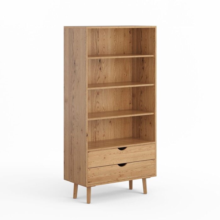 regal-drewniany-biblioteczka-etazerka-z-2-szufladami-lite-drewno-olejowane-dziki-dab-w-stylu-skandynawskim